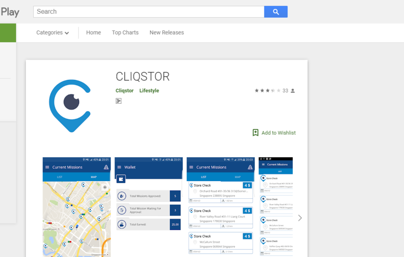 Cliqstor screenshot 1